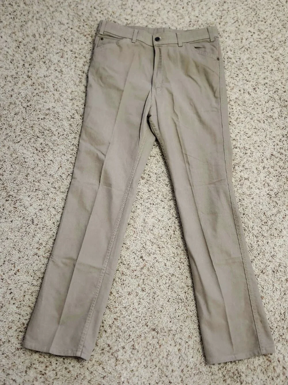 vintage Levi's 34 men's tan chambray 5 pocket c1980